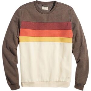 MARINE LAYER Men’s Triple Jordan Striped Long Sleeve Sweatshirt Pullover Top